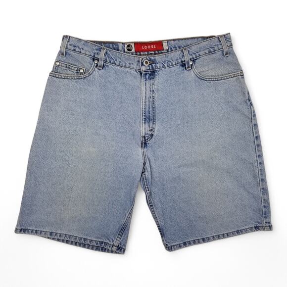 *VINTAGE* LEVI'S SilverTab Loose Fit 1997 Denim Shorts - Size 38 - Picture 5 of 12